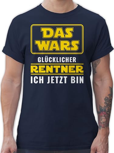 T-Shirt Herren - Rentner Geschenk - Das Wars Rente - XL - Navy Blau - Liebe sprüche zur pensionierung pensionär Tshirt männer Shirt Abschied Ruhestand Tshirts Mann 2024 pensionisten t-Shirts von Shirtracer