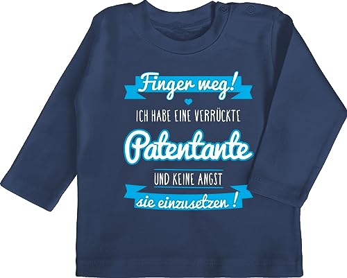 Baby Langarmshirt - Ich Habe eine verrückte Patentante - 12/18 Monate - Navy Blau - Shirt patenkind patentanten Paten Tshirt Jungs Sachen Patin taufpate babysachen Geschenk für taufpatin Baby Langarmshirt - Ich Habe eine verrückte Patentante - 12/18 Monate - Navy Blau - Shirt patenkind patentanten Paten Tshirt Jungs Sachen Patin taufpate babysachen Geschenk für taufpatin von Shirtracer