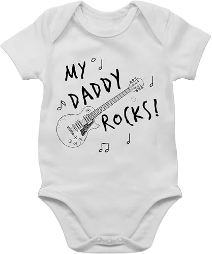 Shirtracer Baby Body Junge Mädchen - Papa - My Daddy rocks - 6/12 Monate - Grau meliert - babykleidung gitarre dad baby-kleidung vatertag metal bodys strampler geschenk für vatertagsgeschenke Shirtracer Baby Body Junge Mädchen - Papa - My Daddy rocks - 6/12 Monate - Grau meliert - babykleidung gitarre dad baby-kleidung vatertag metal bodys strampler geschenk für vatertagsgeschenke von Shirtracer