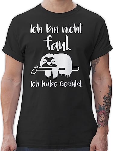 T-Shirt Herren - Sprüche Statement mit Spruch - Ich Bin Nicht faul weiß - 3XL - Schwarz - Shirt männer t Maenner Tshirt t- Shirts t-Shirts für Tshirts Kurzarm schirts Mann tischert Fun von Shirtracer