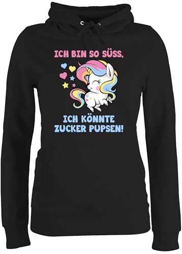 Pullover Damen Hoodie Frauen - Statement - Ich Bin so süß ich könnte Zucker pupsen - XS - Schwarz - süße Einhorn Statements Pups Pulli sprüche Unicorn Hoddies mädchen einhörner Hoodies Pullover Damen Hoodie Frauen - Statement - Ich Bin so süß ich könnte Zucker pupsen - XS - Schwarz - süße Einhorn Statements Pups Pulli sprüche Unicorn Hoddies mädchen einhörner Hoodies von Shirtracer