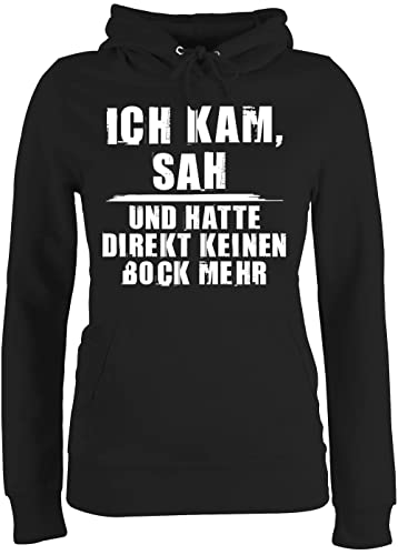 Pullover Damen Hoodie Frauen - Sprüche Statement mit Spruch - Ich kam SAH keinen Bock mehr - XL - Schwarz - Hoddie Frau Hoodies/pullis Plovers Kordel Kapuzenpulli mädchen pullis Kapuzenpullover von Shirtracer