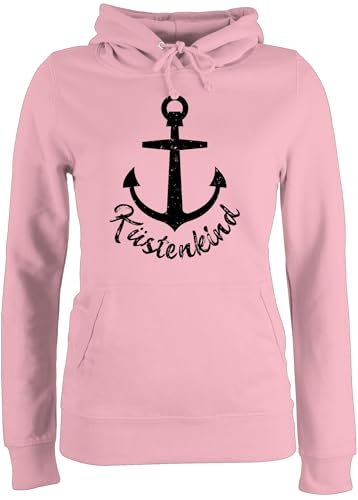Pullover Damen Hoodie Frauen - Sprüche Statement - Küstenkind mit Anker - schwarz - XL - Hellrosa - Maritime Hoodies Statement-Pullover Statements maritim Hoody Meer sprüchen nautisch Kapuze Pullover Damen Hoodie Frauen - Sprüche Statement - Küstenkind mit Anker - schwarz - XL - Hellrosa - Maritime Hoodies Statement-Pullover Statements maritim Hoody Meer sprüchen nautisch Kapuze von Shirtracer