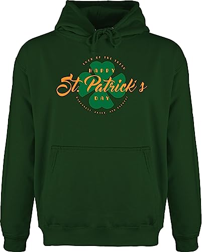 Hoodie Herren Pullover Männer - St. Patricks Day Luck of The Irish - L - Dunkelgrün - Hoodies Patrick Fun-Sweatshirts st.Patricks Oberteil irische Pulli Irland Hoody Ireland hudis st.Patrick Huddy von Shirtracer