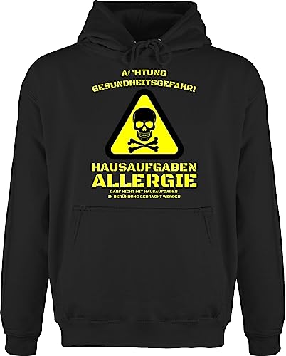 Hoodie Herren Pullover Männer - Sprüche Statement - Hausaufgaben Allergie - XS - Schwarz - Coole schul Hoodys mit Aufschrift Homework Kuschelpullover sind Gift Statements Spruch Schule Pulli gegen Hoodie Herren Pullover Männer - Sprüche Statement - Hausaufgaben Allergie - XS - Schwarz - Coole schul Hoodys mit Aufschrift Homework Kuschelpullover sind Gift Statements Spruch Schule Pulli gegen von Shirtracer