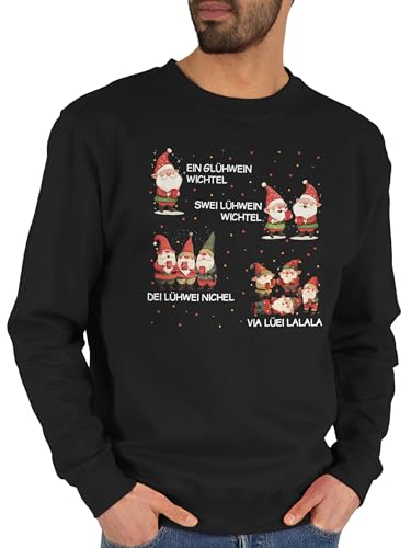 Sweater Pullover Sweatshirt Herren Damen - Ein Glühwein Swei Glühwein | Wichtel | Ein Glühwein Zwei Glühwein | Weihnachten | Wichtelgeschenk lustig | Elfe I Weihnachtsmarkt | Weihnachtsmotiv I von Shirtracer