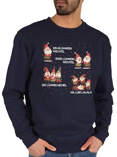 Sweater Pullover Sweatshirt Herren Damen - Ein Glühwein Swei Glühwein | Wichtel | Ein Glühwein Zwei Glühwein | Weihnachten | Wichtelgeschenk lustig | Elfe I Weihnachtsmarkt | Weihnachtsmotiv I von Shirtracer