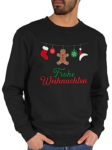 Sweater Pullover Sweatshirt Herren Damen - Frohe Weihnachten I Weihnachtsmotiv - XL - Schwarz - Baumwolle Christmas Xmas Pulli Geschenke weihnacht girlanden Weihnachts Sweater Pullover Sweatshirt Herren Damen - Frohe Weihnachten I Weihnachtsmotiv - XL - Schwarz - Baumwolle Christmas Xmas Pulli Geschenke weihnacht girlanden Weihnachts von Shirtracer
