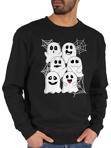 Sweater Pullover Sweatshirt Herren Damen - Halloween - Lustige Geister Gespenster Geist Gespenst - XS - Schwarz - haloween outfits ghost pulli halowen kinder helloween hellowee halooween hallooween Sweater Pullover Sweatshirt Herren Damen - Halloween - Lustige Geister Gespenster Geist Gespenst - XS - Schwarz - haloween outfits ghost pulli halowen kinder helloween hellowee halooween hallooween von Shirtracer