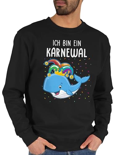 Sweater Pullover Sweatshirt Herren Damen - & - Karnewal Kostüm Fasching I Karneval I Fastnacht I Ich bin ein Karnewal - L - Schwarz - faschings karnevals fassenacht köstüme fasching, fasching- von Shirtracer
