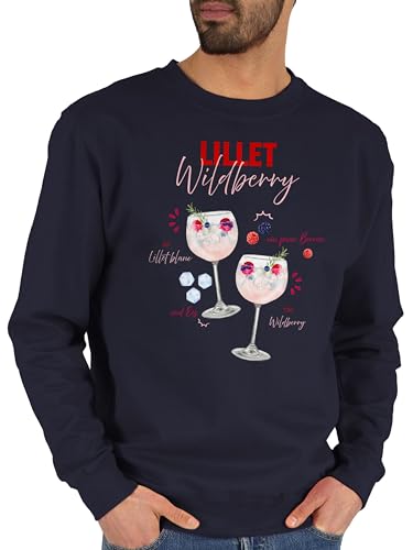 Sweater Pullover Sweatshirt Herren Damen - Karneval & Fasching - Lillet Wildberry Rezept Lustiges Geschenk Lilletfan Wildberry Lillet Fanartikel - S - Dunkelblau - rosenmontag fasent carnival von Shirtracer