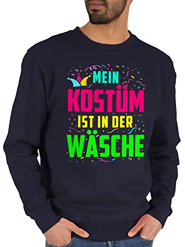 Sweater Pullover Sweatshirt Herren Damen - Karneval & Fasching - Mein Kostüm ist in der Wäsche I Fastnacht I Fasnacht I Fasnet - XS - Dunkelblau - faschings bunt pulli karnevals motto polower von Shirtracer