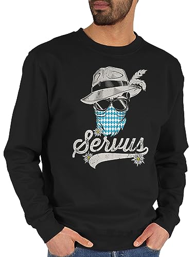 Sweater Pullover Sweatshirt Herren Damen - Kompatibel mit Oktoberfest - Servus Totenkopf Bayern Edelweiß Trachten Bayrisch Tirol Bavaria - XS - Schwarz - bayrische Tracht Octoberfest bayerischer Sweater Pullover Sweatshirt Herren Damen - Kompatibel mit Oktoberfest - Servus Totenkopf Bayern Edelweiß Trachten Bayrisch Tirol Bavaria - XS - Schwarz - bayrische Tracht Octoberfest bayerischer von Shirtracer