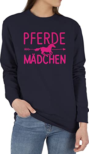 Sweater Pullover Sweatshirt Herren Damen - Pferde Mädchen - S - Dunkelblau - reiter geschenke pferdemädchen pferd zubehör reitbedarf pferdefan pferd. pferd, pferden pferdefans horses reiterin von Shirtracer