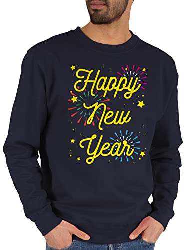Sweater Pullover Sweatshirt Herren Damen - Erwachsene - Happy New Year Feuerwerk I Frohes neues Jahr I Silvester I Jahreswechsel - L - Dunkelblau - neujahrspullover silvesterpullover silvester, Sweater Pullover Sweatshirt Herren Damen - Erwachsene - Happy New Year Feuerwerk I Frohes neues Jahr I Silvester I Jahreswechsel - L - Dunkelblau - neujahrspullover silvesterpullover silvester, von Shirtracer