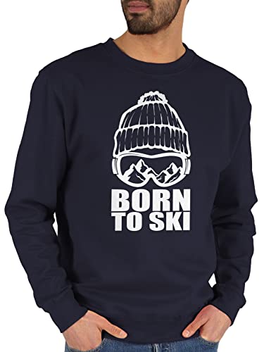 Sweater Pullover Sweatshirt Herren Damen - Snowboard, und mehr - Born to Ski - XS - Dunkelblau - hüttengaudi outfit skifahren berge pulli apres party wintersport skifahrer mottoparty skiurlaub apre Sweater Pullover Sweatshirt Herren Damen - Snowboard, und mehr - Born to Ski - XS - Dunkelblau - hüttengaudi outfit skifahren berge pulli apres party wintersport skifahrer mottoparty skiurlaub apre von Shirtracer