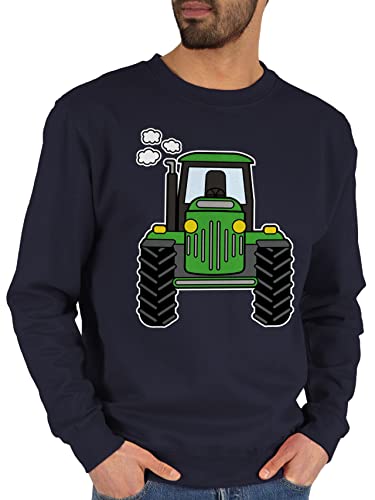 Sweater Pullover Sweatshirt Herren Damen - Traktoren - Traktor Hirsch Deer - XS - Dunkelblau - Landwirt trecker Geschenk Fahren Fan mit Drauf Landwirtschaft für traktorfans Pulli landwirtschafts von Shirtracer