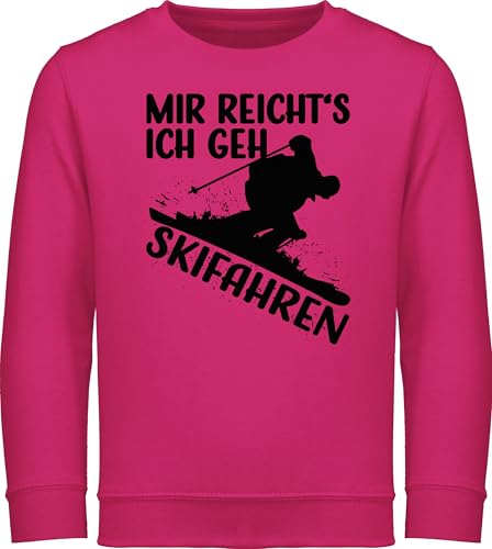 Sweatshirt Kinder Pullover für Jungen Mädchen - Sport Kleidung - Mir reicht's ich GEH Skifahren - 152 (12/13 Jahre) - Fuchsia - ski Jungs 25. Geburtstag skifahr Pulli Skifahrer Winterpullover von Shirtracer