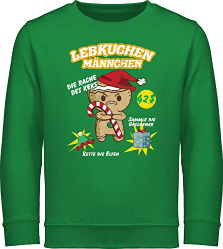 Sweatshirt Kinder Pullover für Jungen Mädchen - Weihnachten Geschenke Christmas - Lebkuchen Männchen Game Vintage - 152 (12/13 Jahre) - Grün - weihnachtsmotive+weihnachtsmotiven Chrismas von Shirtracer