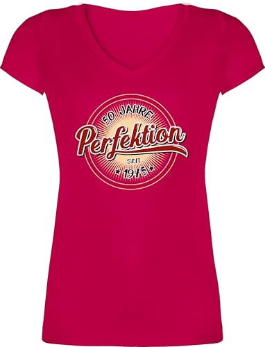 T-Shirt Damen V Ausschnitt - 50. Geburtstag - Fünfzig Jahre Perfektion 1975 I - XS - Fuchsia - Geschenke zum 50.Geburtstag Frau Birthday t Shirt 50 50er 50- Tshirt Geschenk T-Shirt Damen V Ausschnitt - 50. Geburtstag - Fünfzig Jahre Perfektion 1975 I - XS - Fuchsia - Geschenke zum 50.Geburtstag Frau Birthday t Shirt 50 50er 50- Tshirt Geschenk von Shirtracer