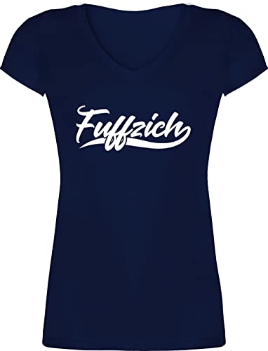 T-Shirt Damen V Ausschnitt - 50. Geburtstag - Fuffzich Fünfzigster - XL - Dunkelblau - Tshirt 50 Frau zum 50ste Frauen t Shirt t-Shirts für fuffzig mit Geschenke+zum+50+Geburtstag+Frau 50igsten von Shirtracer