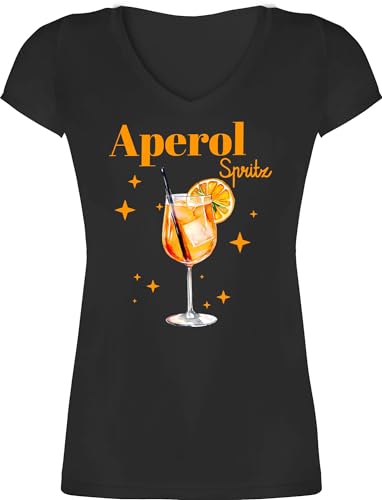 T-Shirt Damen V Ausschnitt - Karneval & Fasching - Aperol Spritz Kostüm I Aperoli I Aperollin Freundin Spritztour - XS - Schwarz - Karnevals-t-Shirt faschingsshirt Faschings Glas Shirt Outfit T-Shirt Damen V Ausschnitt - Karneval & Fasching - Aperol Spritz Kostüm I Aperoli I Aperollin Freundin Spritztour - XS - Schwarz - Karnevals-t-Shirt faschingsshirt Faschings Glas Shirt Outfit von Shirtracer