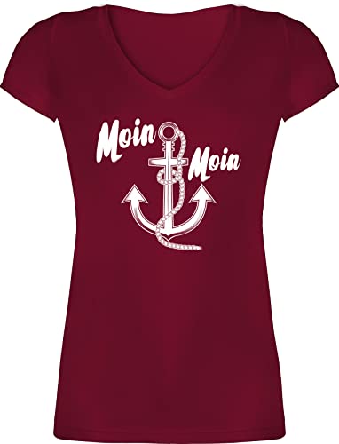 T-Shirt Damen V Ausschnitt - Ihre Majestät die Mama - 3XL - Bordeauxrot - Muttertag sprüche Tshirt muttertagsgeschenk Mum Shirt Outfit für Mutter-t-Shirt mütter t-Shirts Mutter frische von Shirtracer