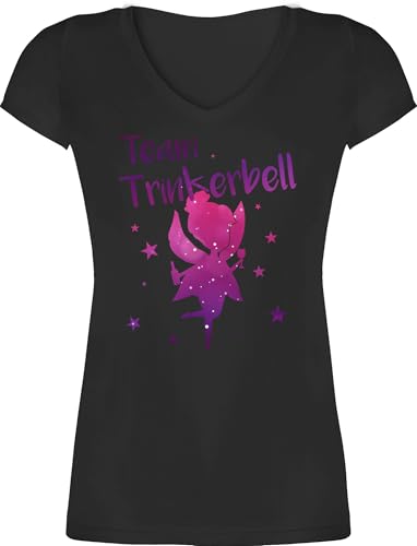 T-Shirt Damen V Ausschnitt - JGA Junggesellenabschied Frauen - Team - Trinkerbell - XS - Schwarz - saufshirt Shirt junggesellinnenabschied Bachelorette Party Trink Tshirt Shirts T-Shirt Damen V Ausschnitt - JGA Junggesellenabschied Frauen - Team - Trinkerbell - XS - Schwarz - saufshirt Shirt junggesellinnenabschied Bachelorette Party Trink Tshirt Shirts von Shirtracer