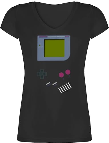 T-Shirt Damen V Ausschnitt - Karneval & Fasching - Gameboy | Nerds I 90s I 90iger I Fastnacht I Fasnacht I Fasnet - XS - Schwarz - 90ger Jahre Outfit faschingsshirt Faschings 90 Shirt 90er Outfits T-Shirt Damen V Ausschnitt - Karneval & Fasching - Gameboy | Nerds I 90s I 90iger I Fastnacht I Fasnacht I Fasnet - XS - Schwarz - 90ger Jahre Outfit faschingsshirt Faschings 90 Shirt 90er Outfits von Shirtracer