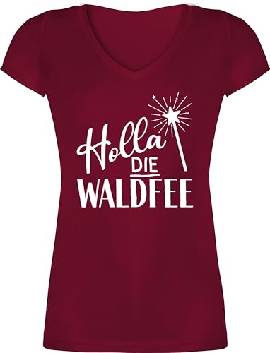 T-Shirt Damen V Ausschnitt - Karneval & Fasching - Holla die Waldfee | Waldfee Kostüm - XS - Bordeauxrot - feen Oberteil faschingsshirt Faschings fee Tshirt Holla waldfee karnevalsshirts T-Shirt Damen V Ausschnitt - Karneval & Fasching - Holla die Waldfee | Waldfee Kostüm - XS - Bordeauxrot - feen Oberteil faschingsshirt Faschings fee Tshirt Holla waldfee karnevalsshirts von Shirtracer