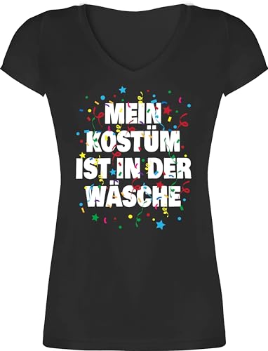 T-Shirt Damen V Ausschnitt - Karneval & Fasching - Mein Kostüm ist in der Wäsche Konfetti I Fastnacht I Fasnacht I Fasnet - XS - Schwarz - faschingsshirt Faschings wäsche Shirt karnevalsshirts T-Shirt Damen V Ausschnitt - Karneval & Fasching - Mein Kostüm ist in der Wäsche Konfetti I Fastnacht I Fasnacht I Fasnet - XS - Schwarz - faschingsshirt Faschings wäsche Shirt karnevalsshirts von Shirtracer