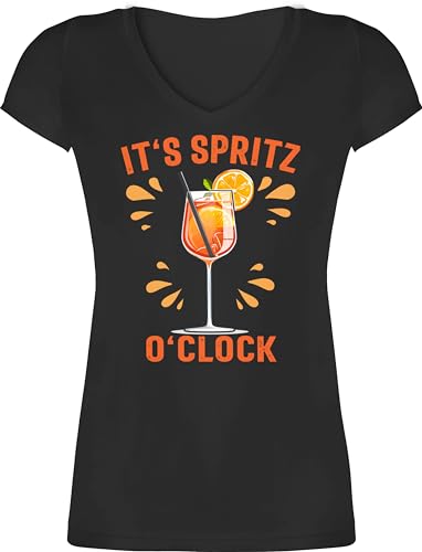 T-Shirt Damen V Ausschnitt - Karneval & - Its Spritz o Clock I Lustiges Geschenk Aperol Spritz Kostüm Fasching Aperol Geschenkidee - XS - Schwarz - t Shirt faschingsshirt Faschings aparol Tshirt T-Shirt Damen V Ausschnitt - Karneval & - Its Spritz o Clock I Lustiges Geschenk Aperol Spritz Kostüm Fasching Aperol Geschenkidee - XS - Schwarz - t Shirt faschingsshirt Faschings aparol Tshirt von Shirtracer