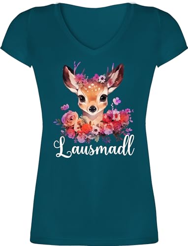 T-Shirt Damen V Ausschnitt - Kompatibel mit Oktoberfest - Lausmadl Lausmadel Lausdrindl Lausmädchen - XXL - Türkis - trachtenshirt bayrische lausmädel Tshirt Trachten-Tshirt bayrisch lausemädel T-Shirt Damen V Ausschnitt - Kompatibel mit Oktoberfest - Lausmadl Lausmadel Lausdrindl Lausmädchen - XXL - Türkis - trachtenshirt bayrische lausmädel Tshirt Trachten-Tshirt bayrisch lausemädel von Shirtracer
