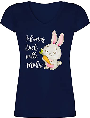 T-Shirt Damen V Ausschnitt - Pärchen - Ich mag Dich volle Möhre Hase I - XS - Dunkelblau - ostergeschenke Erwachsene Partner Oberteile Paar Oster Tshirt ostershirt Valentinstag Hasen Shirt Ostern T-Shirt Damen V Ausschnitt - Pärchen - Ich mag Dich volle Möhre Hase I - XS - Dunkelblau - ostergeschenke Erwachsene Partner Oberteile Paar Oster Tshirt ostershirt Valentinstag Hasen Shirt Ostern von Shirtracer