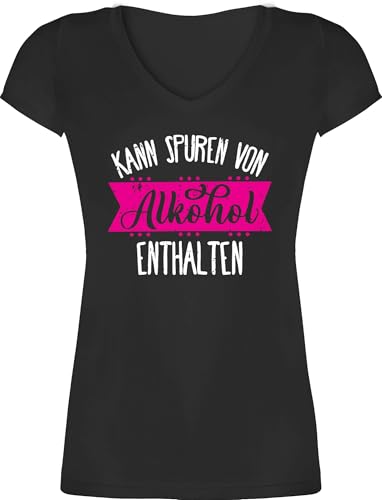 T-Shirt Damen V Ausschnitt - Party & - Kann Spuren von Alkohol enthalten I Spruch Alkohol - XS - Schwarz - Trink Shirts Sauf-Shirts Sauf Shirt sprüche Tshirt Trinken trinkshirt Alki Tshirts T-Shirt Damen V Ausschnitt - Party & - Kann Spuren von Alkohol enthalten I Spruch Alkohol - XS - Schwarz - Trink Shirts Sauf-Shirts Sauf Shirt sprüche Tshirt Trinken trinkshirt Alki Tshirts von Shirtracer