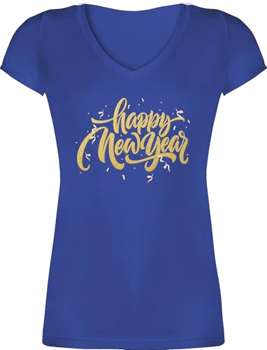 T-Shirt Damen V Ausschnitt - Erwachsene - Happy New Year I Frohes Neues Jahr I Silvester I Jahreswechsel - XS - Blau - silvesteroutfit Dame Sylvester Outfit Silvester, silvestermotiv t-Shirts T-Shirt Damen V Ausschnitt - Erwachsene - Happy New Year I Frohes Neues Jahr I Silvester I Jahreswechsel - XS - Blau - silvesteroutfit Dame Sylvester Outfit Silvester, silvestermotiv t-Shirts von Shirtracer