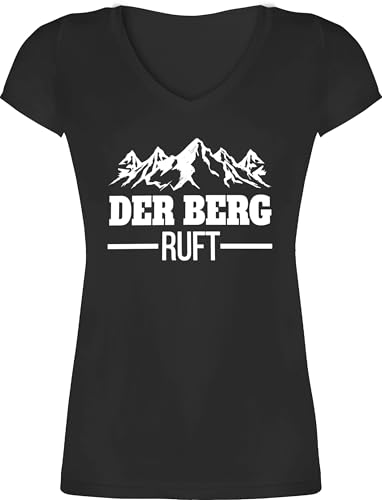 T-Shirt Damen V Ausschnitt - Skiurlaub Apres Ski - Der Berg Ruft - XS - Schwarz - Skifahrer t Shirt skishirts skioutfit ruf Coole-Fun-t-Shirts skishirt après-ski-Party-Outfit apre Berge Tshirt T-Shirt Damen V Ausschnitt - Skiurlaub Apres Ski - Der Berg Ruft - XS - Schwarz - Skifahrer t Shirt skishirts skioutfit ruf Coole-Fun-t-Shirts skishirt après-ski-Party-Outfit apre Berge Tshirt von Shirtracer