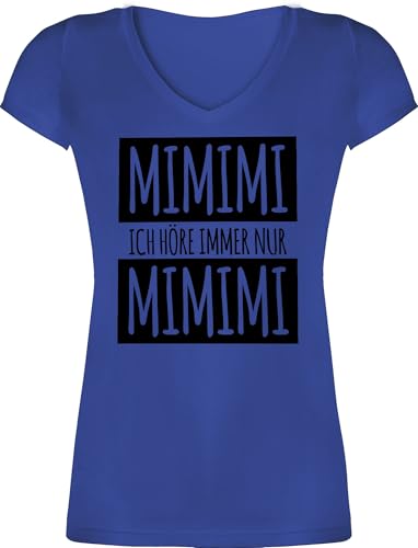 T-Shirt Damen V Ausschnitt - Sprüche Statement - Ich höre Immer nur Mimimi I Spruch Mimimi - XS - Blau - t-Shirts mit sprüchen sprueche Mimi Tshirt Statement-t-Shirt spruechen spaß Shirt T-Shirt Damen V Ausschnitt - Sprüche Statement - Ich höre Immer nur Mimimi I Spruch Mimimi - XS - Blau - t-Shirts mit sprüchen sprueche Mimi Tshirt Statement-t-Shirt spruechen spaß Shirt von Shirtracer