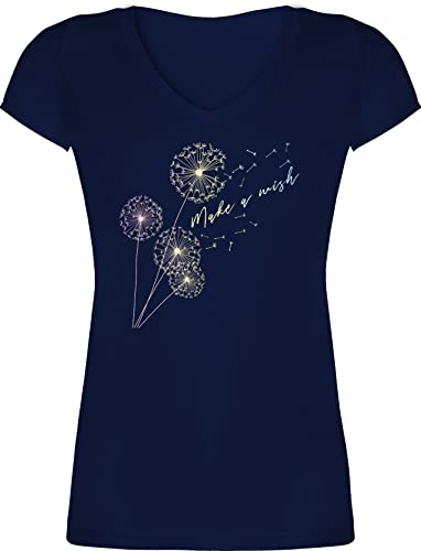 T-Shirt Damen V Ausschnitt - Sprüche Statement - Pusteblume Flower - XS - Dunkelblau - Shirt mit Buntem Print Statement-t-Shirt Statements Wish Tshirt Blume schwarz sprüchen Wish. Shirts t T-Shirt Damen V Ausschnitt - Sprüche Statement - Pusteblume Flower - XS - Dunkelblau - Shirt mit Buntem Print Statement-t-Shirt Statements Wish Tshirt Blume schwarz sprüchen Wish. Shirts t von Shirtracer