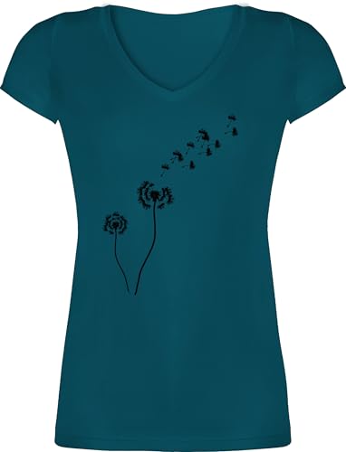 T-Shirt Damen V Ausschnitt - Sprüche Statement - Pusteblume Löwenzahn Geschenk Pusteblumen Blumen - S - Türkis - Statement-t-Shirt Pflanze Tshirt Shirt mit Statements Pflanzen t-Shirts schwarz T-Shirt Damen V Ausschnitt - Sprüche Statement - Pusteblume Löwenzahn Geschenk Pusteblumen Blumen - S - Türkis - Statement-t-Shirt Pflanze Tshirt Shirt mit Statements Pflanzen t-Shirts schwarz von Shirtracer