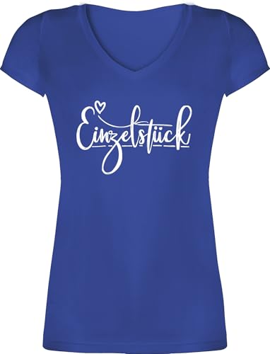 T-Shirt Damen V Ausschnitt - Valentinstag Partner Liebe - Einzelstück I - XS - Blau - Tshirt walentinstag Love Shirt vallentinstaggeschenk Tshirts valentinsgeschenke tischirt. Valentin Geschenk von Shirtracer