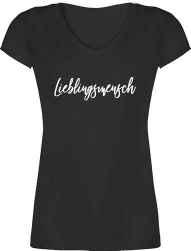 T-Shirt Damen V Ausschnitt - Valentinstag Partner Liebe - Lieblingsmensch Weiß - XS - Schwarz - Tshirt walentinstag für Paare Shirt vallentinstaggeschenk Lieblingsmenschen Tshirts T-Shirt Damen V Ausschnitt - Valentinstag Partner Liebe - Lieblingsmensch Weiß - XS - Schwarz - Tshirt walentinstag für Paare Shirt vallentinstaggeschenk Lieblingsmenschen Tshirts von Shirtracer