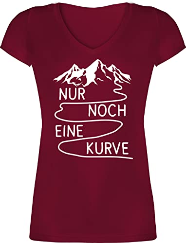 T-Shirt Damen V Ausschnitt - Wandern - Nur noch eine Kurve - XS - Bordeauxrot - Geschenk für Wanderfreunde Wandertag Tshirt Wanderer Berg Shirt wandershirt wandershirts Wander Berge t-Shirts T-Shirt Damen V Ausschnitt - Wandern - Nur noch eine Kurve - XS - Bordeauxrot - Geschenk für Wanderfreunde Wandertag Tshirt Wanderer Berg Shirt wandershirt wandershirts Wander Berge t-Shirts von Shirtracer