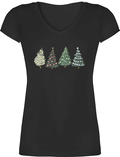T-Shirt Damen V Ausschnitt - Weihnachten Geschenke Christmas Bekleidung - Weihnachtsbäume - XS - Schwarz - weihnachtsoutfit weihnachtsmotiv Weihnachtsbaum Shirt weihnachtsshirts weihnacht Tree T-Shirt Damen V Ausschnitt - Weihnachten Geschenke Christmas Bekleidung - Weihnachtsbäume - XS - Schwarz - weihnachtsoutfit weihnachtsmotiv Weihnachtsbaum Shirt weihnachtsshirts weihnacht Tree von Shirtracer