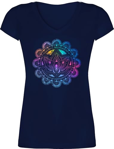 T-Shirt Damen V Ausschnitt - Yoga - Lotusblume Lotus Meditation Entspannung Spirituelle Mandala Pilates - XS - Dunkelblau - Shirt Yoga-Shirt Joga Tshirt Shirts v-Ausschnitt Geschenke Oberteil T-Shirt Damen V Ausschnitt - Yoga - Lotusblume Lotus Meditation Entspannung Spirituelle Mandala Pilates - XS - Dunkelblau - Shirt Yoga-Shirt Joga Tshirt Shirts v-Ausschnitt Geschenke Oberteil von Shirtracer