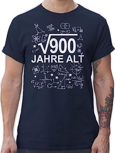 T-Shirt Herren - 30. Geburtstag - (Wurzel 900) Dreißig Jahre alt weiß - 3XL - Navy Blau - 30 geburtstagssprüchen Shirt Mann zocken t Shirts männer Geschenke für Gamer Tshirt von Shirtracer
