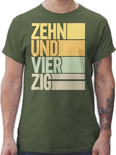 T-Shirt Herren - 50. Geburtstag - Zehnundvierzig - M - Army Grün - Geschenke 50 Tshirt zum Geschenk 50er Jahre Happy Birthday für jährige Geschenke+für+50+Geburtstag Person Geburtstagsgeschenk von Shirtracer