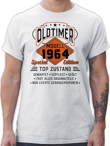 T-Shirt Herren - 60. Geburtstag - Oldtimer Modell 1964 - schwarz - M - Weiß - sprüche Tshirt 60 Jahre Mann 60.TER t-Shirts männer zum Geschenke 60.Geburtstag t - Shirt Tshirt+60 60er Shirts von Shirtracer