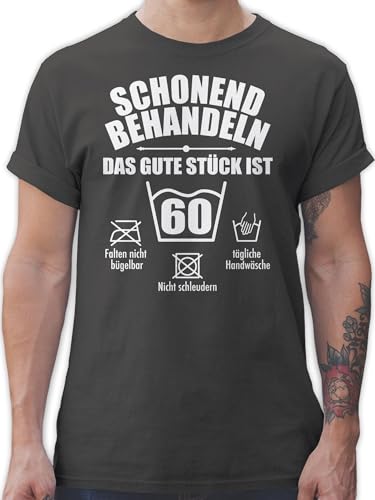 T-Shirt Herren - 60. Geburtstag - Schonend behandeln das Gute stück ist 60 - XXL - Dunkelgrau - Geschenke+60+Geburtstag+Mann Tshirt zum 60.Geburtstag 60-Geburtstag geburtstagsspruch Shirts T-Shirt Herren - 60. Geburtstag - Schonend behandeln das Gute stück ist 60 - XXL - Dunkelgrau - Geschenke+60+Geburtstag+Mann Tshirt zum 60.Geburtstag 60-Geburtstag geburtstagsspruch Shirts von Shirtracer
