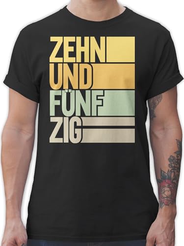 T-Shirt Herren - 60. Geburtstag - Zehnundfünfzig - XL - Schwarz - Geburtstagsgeschenk Papa 60 Tshirt Shirt zum 60, 60.Geburtstag für männer Geschenke 60.Geb. 60-Geburtstag t-SIRT von Shirtracer